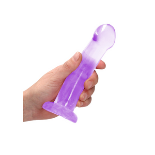 Dildo med Sugpropp, 17cm Klar TPE
