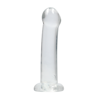 Dildo med Sugpropp, 7/17 cm, Klar, Vaginal & Anal