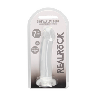 Dildo med Sugpropp, 7/17 cm, Klar, Vaginal & Anal