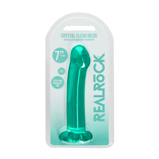 Dildo med Sugpropp, 17 cm Klar TPE