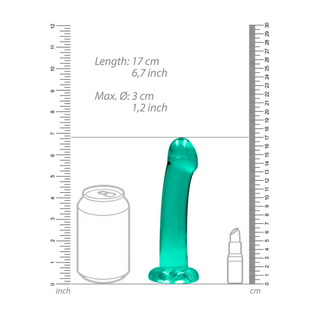 Dildo med Sugpropp, 17 cm Klar TPE