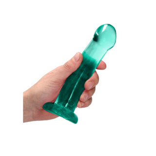 Dildo med Sugpropp, 17 cm Klar TPE
