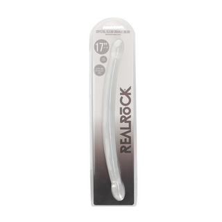 Dubbel Dildo Klar - 17/42 cm, Anal/Vaginal Användning