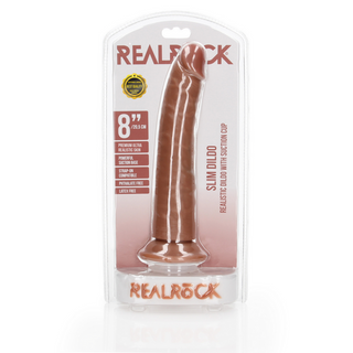 Realistisk Dildo, Smal, 20.5 cm, med Sugpropp