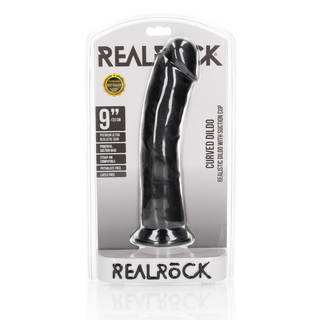 Böjd Realistisk Dildo med Sugpropp - 23 cm, G-punktsstimulering