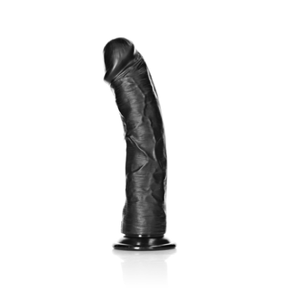 Böjd Realistisk Dildo med Sugpropp - 23 cm, G-punktsstimulering