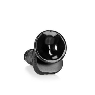 Böjd Realistisk Dildo med Testiklar & Sugkopp - 15.5cm