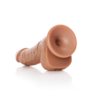 Böjd Realistisk Dildo med Kulor, Sugkopp - 15.5 cm