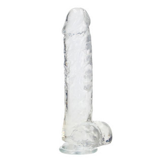 Realistisk Dildo med Bollar, Sugpropp - 25,4 cm