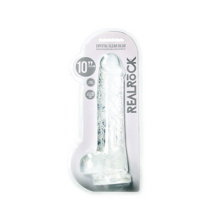 Realistisk Dildo med Bollar, Sugpropp - 25,4 cm