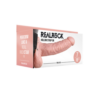 RealRock Ihopkopplad Dildo med Kulor, 18 cm