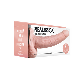 Ihålig Strap-On med Kulor, Justerbar, 23 cm