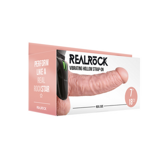 Vibrerande Hålstrap-on med Bollar, Justerbar, 18 cm