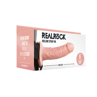 Ihålig Strap-On Dildo, Justerbar & Realistisk, 15.5 cm