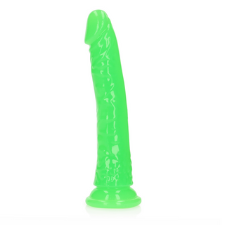 Realistisk Dildo, Självlysande, 20 cm, med Sugpropp