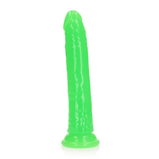 Självlysande Dildo med Sugpropp - 22,5 cm