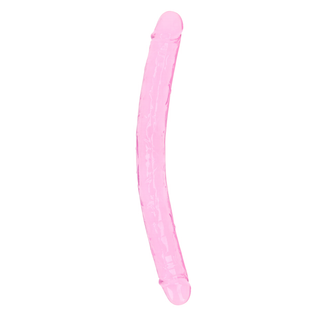 Realistisk Dubbel Dildo, 34 cm - TPE, Klar