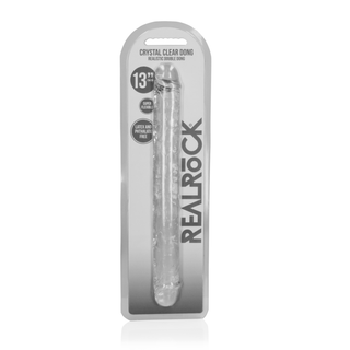 Realistisk Dubbel Dildo 34cm Klar - För Anal & Vaginal