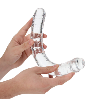 Realistisk Dubbel Dildo 34cm Klar - För Anal & Vaginal