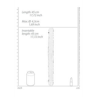 Realistisk Dubbeldildo 45cm - Anal & Vaginal Användning