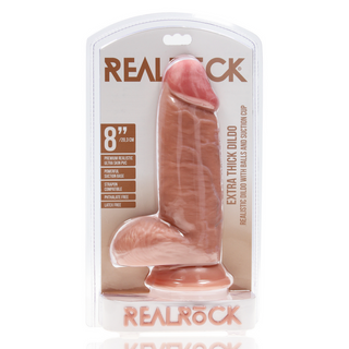 Realistisk Dildo med Pung, Hudfärgad, 20.3 cm