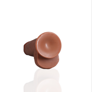 Extra Tjock Dildo med Bollar, 20 cm, Hudfärgad