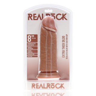 Extra Tjock Beige Dildo med Sugkopp, 20 cm