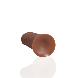 Extra Tjock Beige Dildo med Sugkopp, 20 cm