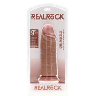 Realistisk Rak Dildo 23 cm, Hudfärg, Sugpropp