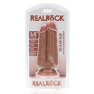 Realistisk Dubbel Dildo - 12,7/15,2 cm - Tan