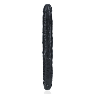 Dubbel Dildo Realistisk - Svart 30,5cm, För Djup Penetration