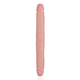 Dubbel Dildo Rak 12/30,5 cm - Hudfärg