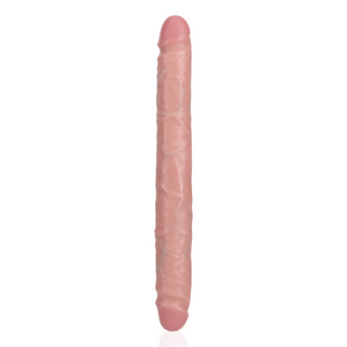 Dubbel Dildo Rak 12/30,5 cm - Hudfärg