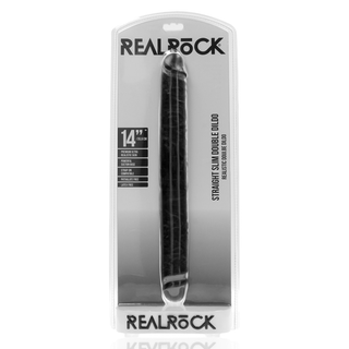Realistisk Dubbel Dildo 14/35,6 cm - Svart