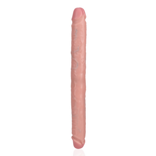 Dubbel Dildo Rak 35,6 cm Hudfärg Realistisk Penetration