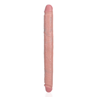 Dubbel Dildo Rak 35,6 cm Hudfärg Realistisk Penetration