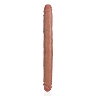 Slim Dubbel Dildo 14/35,6 cm - Tan