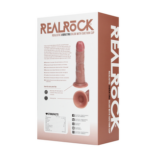 Vibrerande Dildo - Kurvad, Realistisk, Beige, 15.5 cm