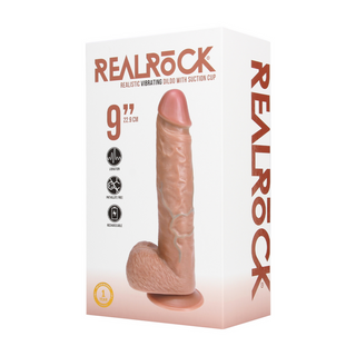 Vibrerande Dildo Realistisk, 23 cm, Tan