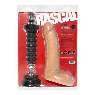 Mjuk Silikonpenis 20cm med Utbytbar Bas