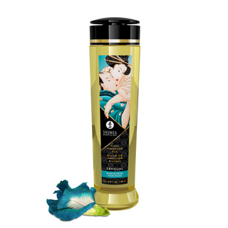 Sensuell Massageolja 240ml, Doftande, Turkos