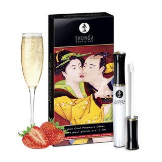 Värmande Kylande Läppglans Jordgubb - Oral Pleasure 10ml