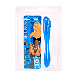 Vibrerande Penis Probe Dildo - Intensiv Vibration, Blå