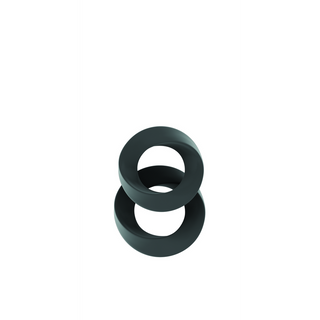 Cockring Set - Erektionsförlängare, Silikon, Svart/Grå