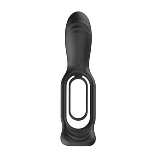 Vibrerande Cockring, Dubbel Motor, 10 Lägen, Svart