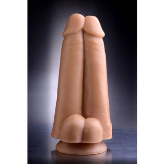 Dubbel Dildo med Sugkopp - Realistisk TPE Sexleksak