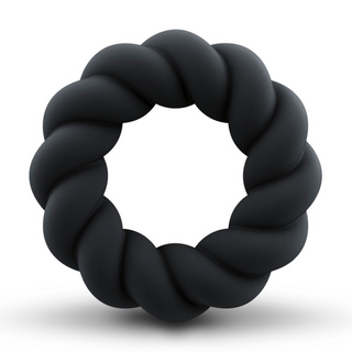 Twist Cockring - Icke Vibrerande - Svart Silikon
Svart Silikon Cockring - Icke Vibrerande & Tänjbar
