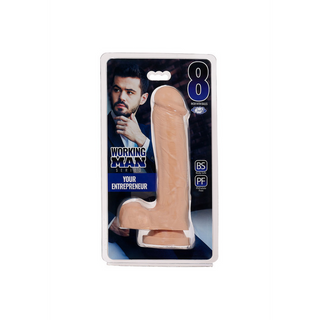Realistisk Dildo 20cm med Sugpropp - Kroppssäker PVC