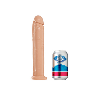 Realistisk Dildo 25.5cm - Sugpropp & Ådrad Yta